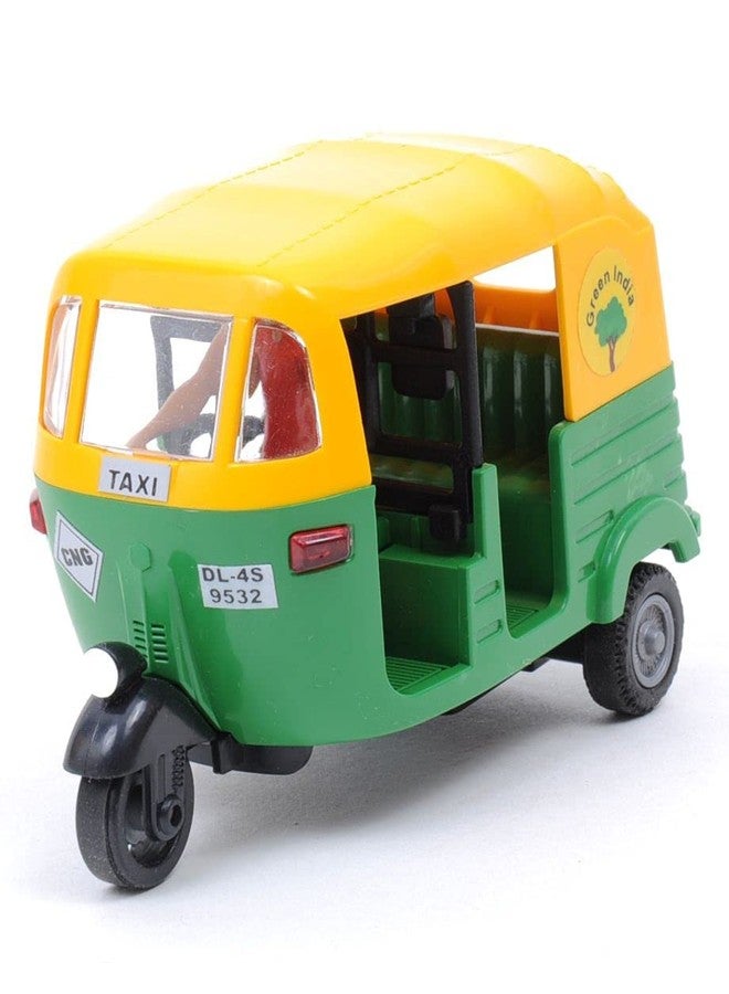 ARTLABEL Plastic Cng Auto Rickshaw Toy For Kids Vehicle Model Toy For Kids Pull Back Toys ( 3 Years And Above ) (Auto Rickshaw), Multicolor - Image 2